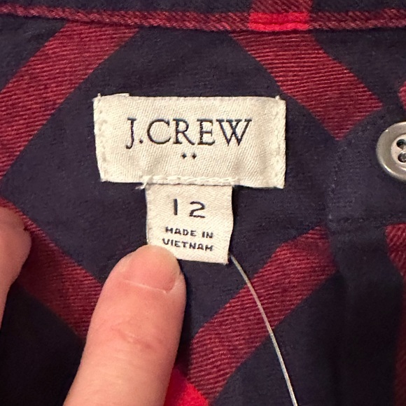 NWT J Crew Tie Waist Flannel Shirtdress 😍🤩 - Picture 7 of 16